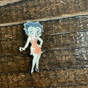 Small Betty Boop Metal Pin Red Dress